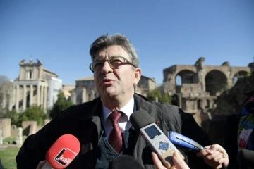 Jean-Luc Mélenchon en visite le 11 mars 2017 à Rome