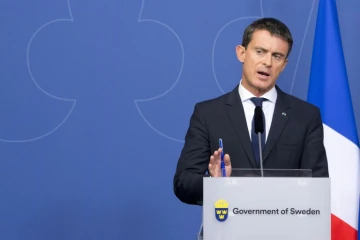 Le Premier ministre Manuel Valls à Stockholm, le 18 septembre 2015