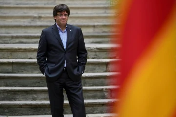 L'indépendantiste catalan Carles Puigdemont à Gérone, en Espagne, le 30 septembre 2017