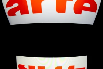Le logo de la chaîne Arte le 29 décembre 2012 sur laquelle était diffusée l'émission "Le dessous des cartes" de Jean-Christophe Victor décédé mercredi. 