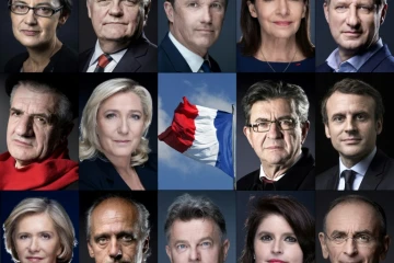 Les candidats à l'élection presidentielle qui se tiendra les 10 et 24 avril 2022