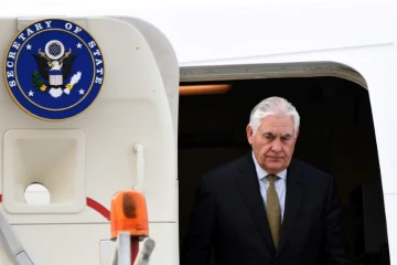 Le secrétaire d'Etat américain Rex Tillerson à son arrivée à Mexico, le 1er février 2018