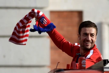 Le capitaine de l'Atlético Madrid Gabi lors de la victoire en Europa League le 18 mai 2018