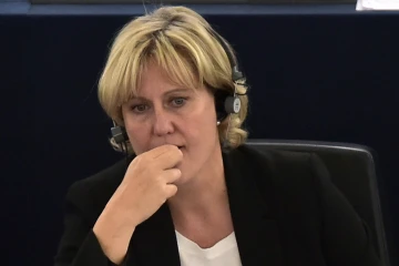 L'eurodéputée Nadine Morano au parlement européen le 7 octobre 2015 à Strasbourg