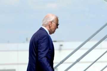Joe Biden en partant de Las Vegas le 17 juillet 2024