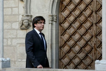 L'indépendantiste catalan Carles Puigdemont, le 26 octobre 2017 à Barcelone