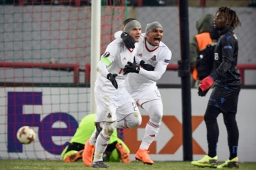 Allan Saint-Maximin et l'OGC Nice se sont inclinés face au Lokomotiv avec un but de son capitaine Igor Denisov, le 22 février 2018 à Moscou