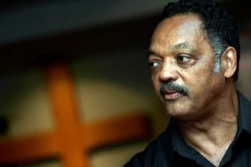 Jesse Jackson, figure de la lutte pour les droits civiques aux Etats-Unis, le 25 octobre 2005 à Johannesburg