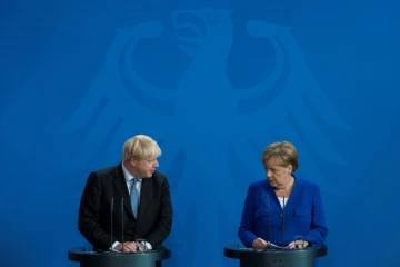 La chancelière allemande Angela Merkel et le Premier ministre britannique Boris Johnson, le 21 août 2019 à Berlin