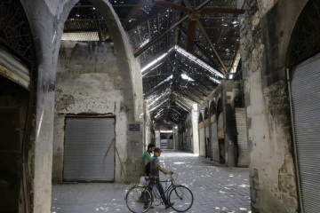 Le vieux souk d'Homs le 14 août 2016