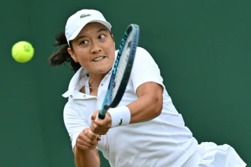 La Française Harmony Tan contre l'Espagnole Sara Sorribes au 2e tour de Wimbledon, le 30 juin 2022 à Londres 