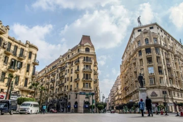 Une vue de la place Talaat Harb au Caire, le 8 mars 2019 