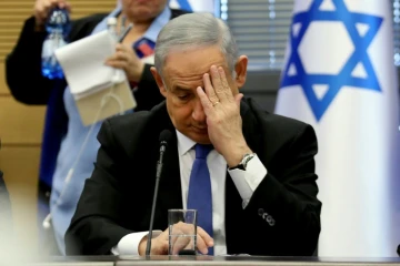 Le Premier ministre sortant iseraélien Benjamin Netanyahu s'exprimant au Parlement à Jérusalem, le 20 novembre 2019