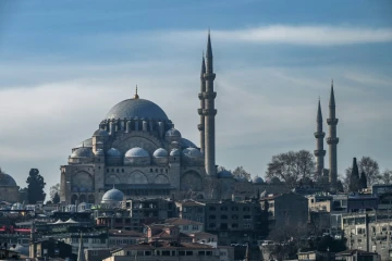 La mosquée de Süleymanie à Istanbul le 16 février 2022