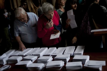 Bureau de vote lors des élections régionale espagnoles à Barcelone en Catalogne, le 27 septembre 2015