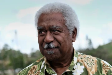Roch Wamytan, leader de l'Union Calédonienne, à Nouméa le 30 octobre 2018