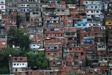 Le bidonville de Petare, dans l'est de Caracas, dont proviennent nombre de manifestants opposés à la réélection du président Nicolas Maduro pour un troisième mandat, le 1er août 2024.