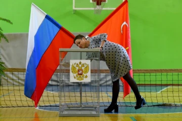 Préparatifs dans un bureau de vote de Saint-Pétersbourg, le 7 septembre 2019