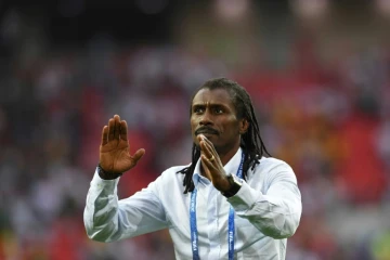 Le sélectionneur du Sénégal Aliou Cissé lors du match contre la Pologne au Mondial, le 19 juin 2018 à Moscou