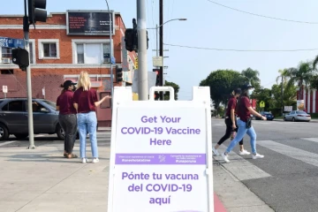 Un centre de vaccination à Los Angeles, le 17 août 2021