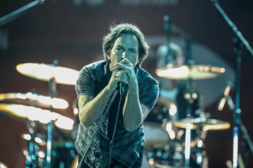 Eddie Vedder de Pearl Jam lors d'un concert à Central Park en septembre 2015
