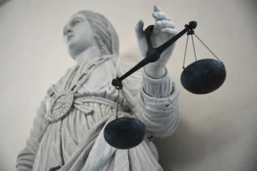 Statue de la déesse de la Justice, le 19 mai 2015, à Rennes