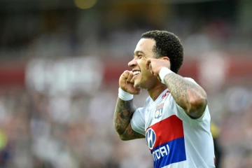 L'attaquant néerlandais de Lyon Memphis Depay buteur lors du déplacement à Metz le 8 avril 2018