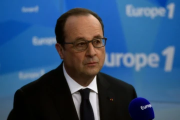 Le président Francois Hollande sur Europe 1 le 17 mai 2016 à Paris