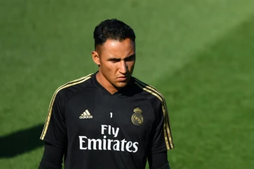 Le gardien du Real Madrid Keylor Navas en séance d'entraînement le 23 août 2019