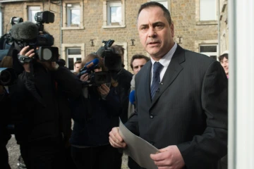 Le Britannique Robert Lawrie devant le tribunal de Boulogne-sur-Mer, dans le Pas-de-Calais, le 14 janvier 2016