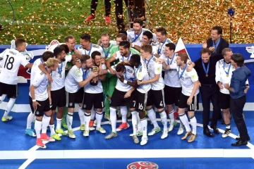 L'Allemagne sacrée devant le Chili, à l'issue de la Coupe des Confédération à Saint-Pétersbourg, le 2 juillet 2017