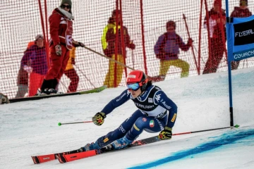 L'Italienne Federica Brignone lors du géant de Courchevel, le 17 décembre 2010
