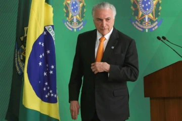 Photo du président brésilien Michel Temer au Planalto Palace à Brasilia, le 29 août 2018, fournie par Agencia Brasil 