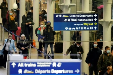 Le hall des départs de la gare Eurostar de Saint-Pancras, à Londres, le 23 décembre 2020