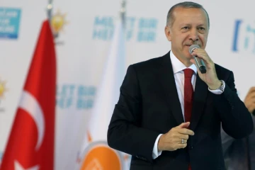 Le président turc Recep Tayyip Erdogan lors du congrès de son parti l'AKP, le 18 août 2018 à Ankara