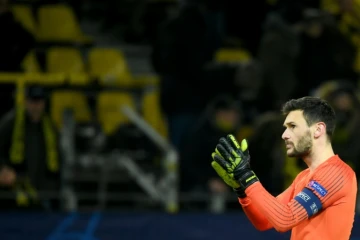Le gardien de Tottenham Hugo Lloris face au Borussia Dortmund en C1, le 5 mars 2019 à Dortmund