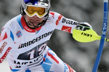 Le Français Alexis Pinturault lors du slalom du combiné de Coupe du monde à Wengen, le 15 janvier 2016