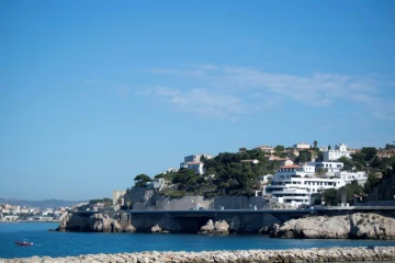Photo du Roucas-Blanc à Marseille, où le couple Macron passe ses vacances, le 14 août 2017