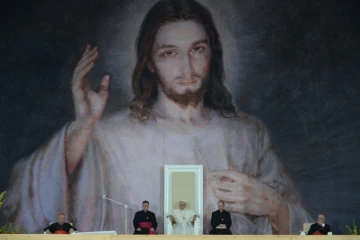Le pape François pendant la cérémonie d'ouverture des JMJ à Cracovie le 28 juillet 2016