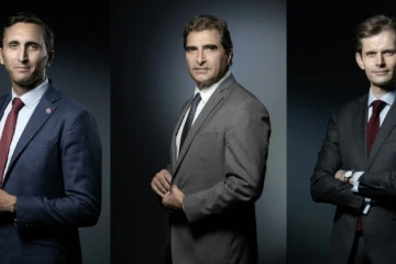 Les candidats à la présidence des Républicains, de gauche à droite: Julien Aubert, Christian Jacob et Guillaume Larrivé (montage réalisé le 18 septembre 2019)