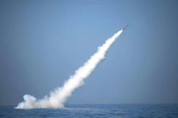 Tir d'un missile à capacité nucléaire pakistanais, photo diffusée le 9 janvier 2017 par les autorités du Pakistan