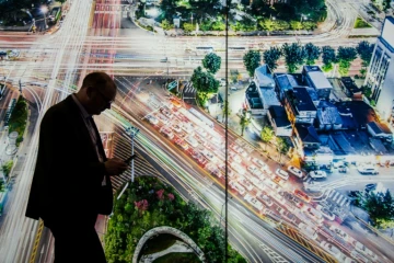 Un visiteur du Congrès Mondial des télécoms, le 27 février 2017 à Barcelone