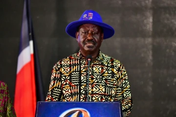 Raila Odinga lors d'une conférence de presse,  le 16 août 2022 à Nairobi, au Kenya