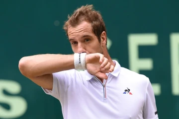 Le Français Richard Gasquet lors du tournoi de Halle, le 24 juin 2017