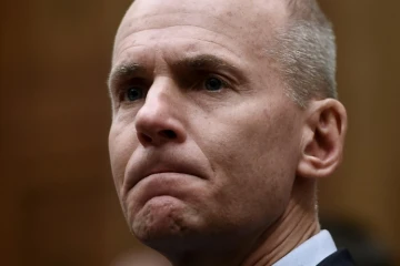 Le patron démissionnaire de Boeing Dennis Muilenburg lors d'une audition au Congrès le 30 octobre 2019 