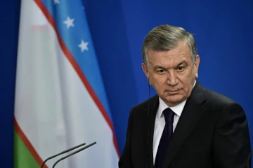 Le président Ouzbèk Chavkat Mirzioïev, en janvier 2019 pendant une visite en Allemagne