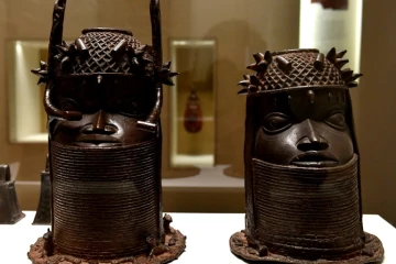 Des représentations royales datant de la fin du 18e siècle au Bénin, exposée au musée du Quai Branly, le 18 juin 2018 à Paris