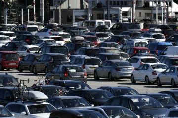 Embouteillages sur l'A7 près de Vienne le 13 août 2016