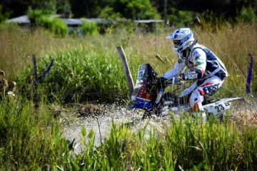 Xavier De Soultrait (Yamaha), le 2 janvier 2017 lors de la première étape du Dakar-2017 Asuncion-Resistencia