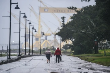 Avant l'arrivée de l'ouragan Sally, le 15 septembre 2020 à Pascagoula, dans le Mississippi